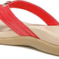 Vionic Women's Tide Aloe Toe Post Sandals Poppy Crinkle Patent Size 6 B(M) US
