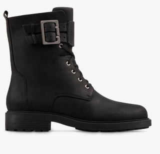 Clarks Women's Orinoco 2 Lace Leather Boots Black Size 8.5 B(M) US