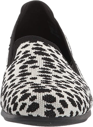 Clarks Women's Carly Dream Loafer Flat White/Black Interest Knit