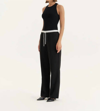4Th & Reckless - Bianca Contrast Waistband Straight Leg Trouser