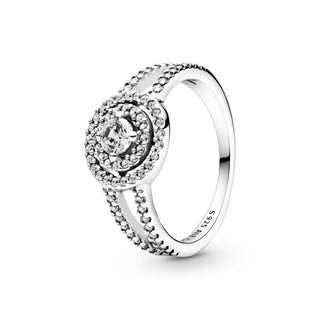 Pandora - Women's Double Halo Ring With Clear Cubic Zirconia