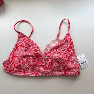 J.Crew - Printed French Bikini Top With Ruffles