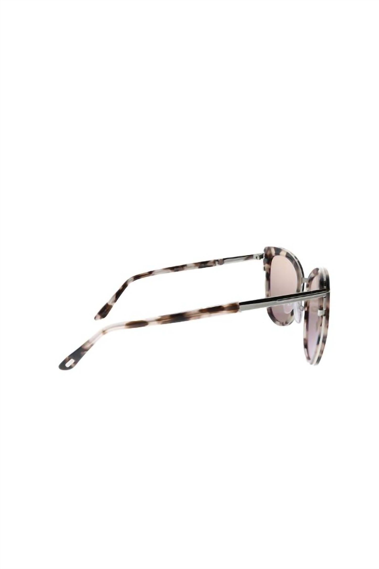 Tom Ford Sunglasses - Simona Butterfly Plastic Sunglasses with Silver Mirror Lens