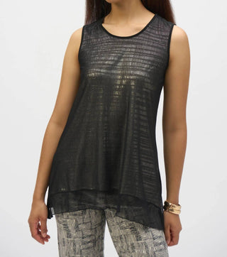 Joseph Ribkoff - Metallic Sleeveless Tunic Top