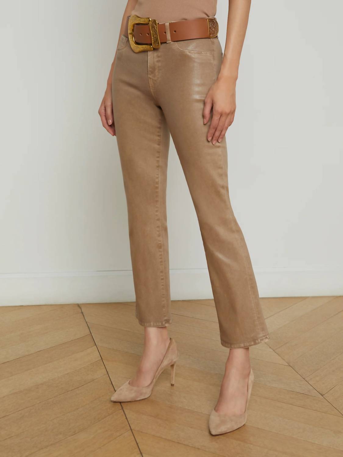 L'Agence - Tati High Rise Cropped Micro Boot Jean