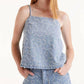 Compania Fantastica - Denim Daisies Top