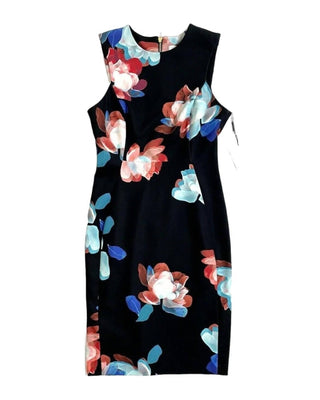 Calvin Klein - Sleeveless Fitted Sheath Floral Print Dress