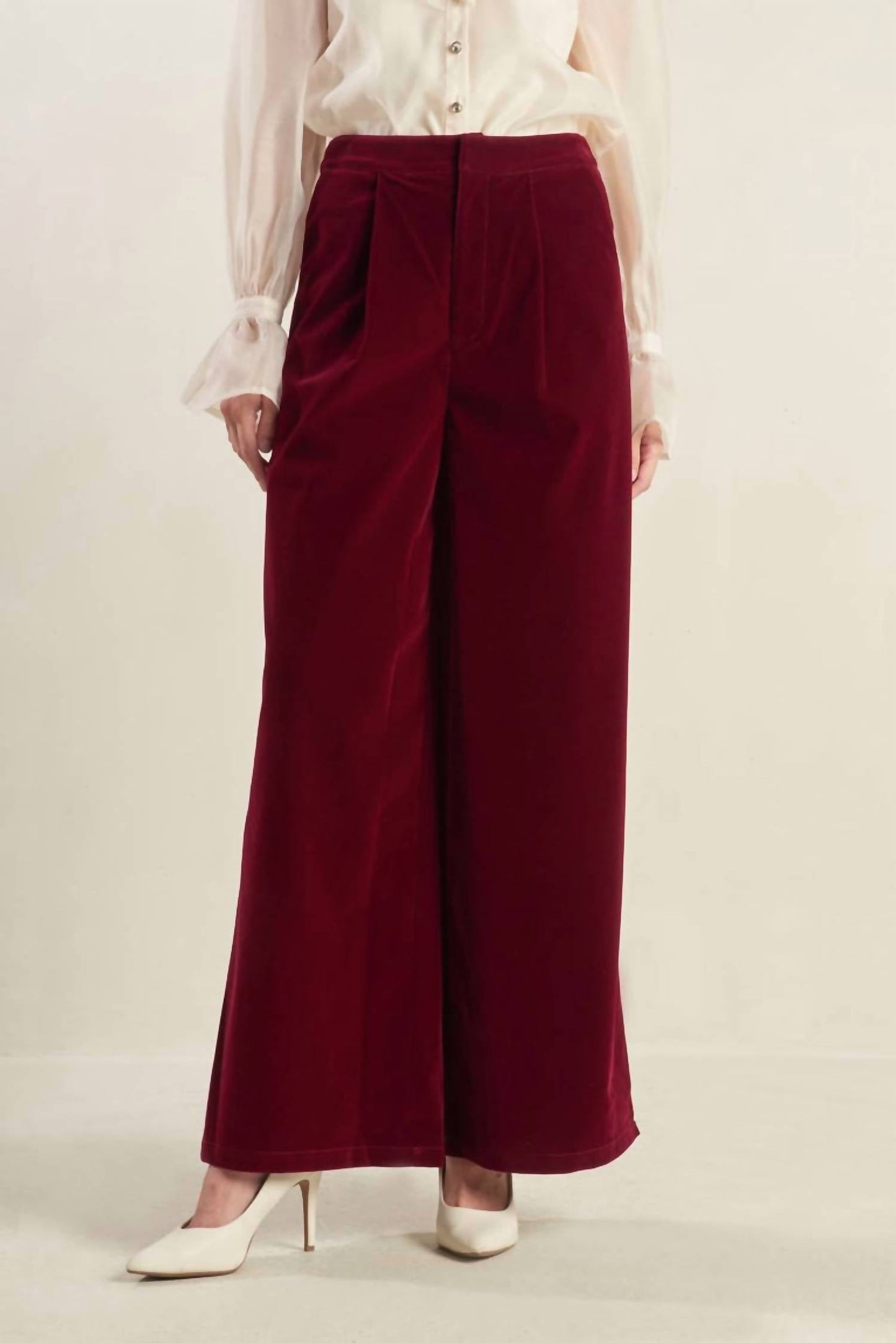 Freemarket - Coy Charm Velvet Wide Leg Pant