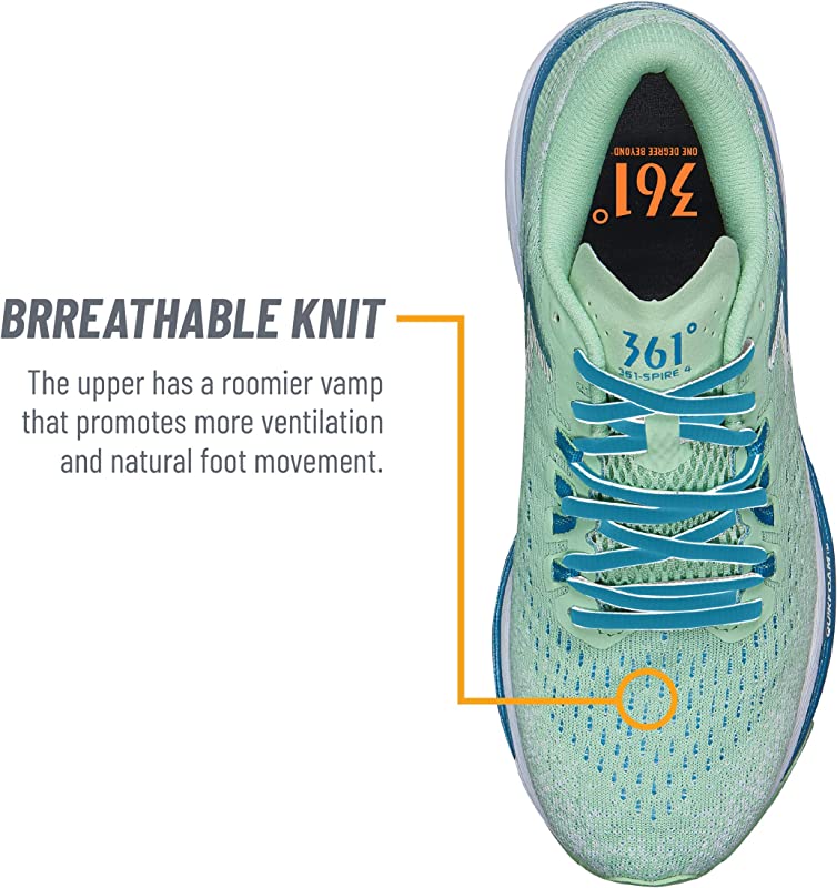 361 Degrees Women's Spire 4 Running Shoes Blue/Green