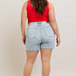 Judy Blue - High Waist Rigid Magic Denim Shorts Plus