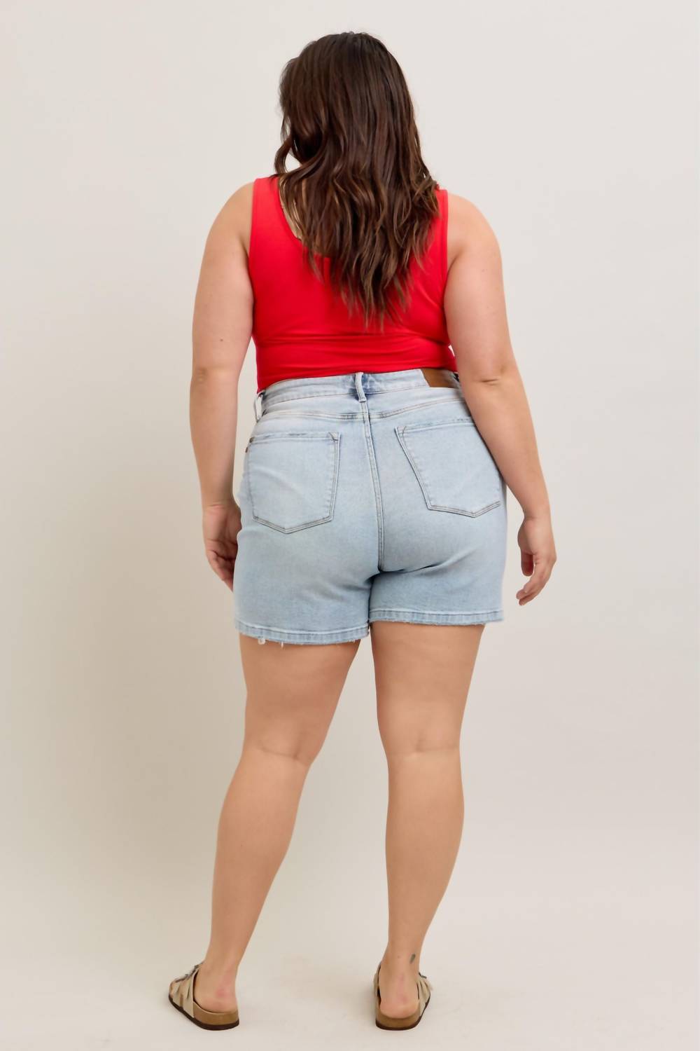 Judy Blue - High Waist Rigid Magic Denim Shorts Plus
