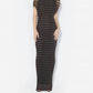 Jean Paul Gaultier - Nylon Long Dress With Viscose Mariniere Stripes