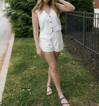 Z Supply - Topanga Mid-high Rise Linen Shorts