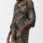 Joseph Ribkoff - Tropical Print Tie Front Top