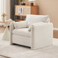 Modern Accent Chair Single Seater Ivory White