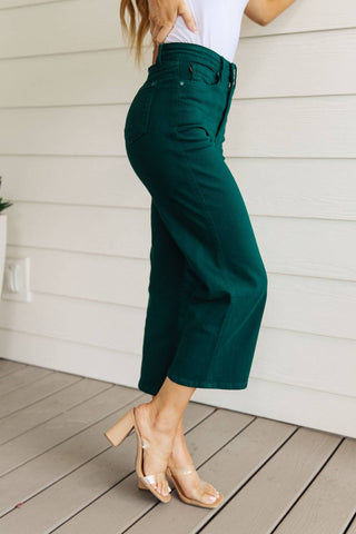 Judy Blue - High Rise Wide Leg Crop Jeans