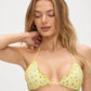 Frankies Bikinis - Tidal Floral Triangle Bikini Top