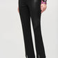 Joseph Ribkoff - Faux Leather Split Hem Flared Trouser