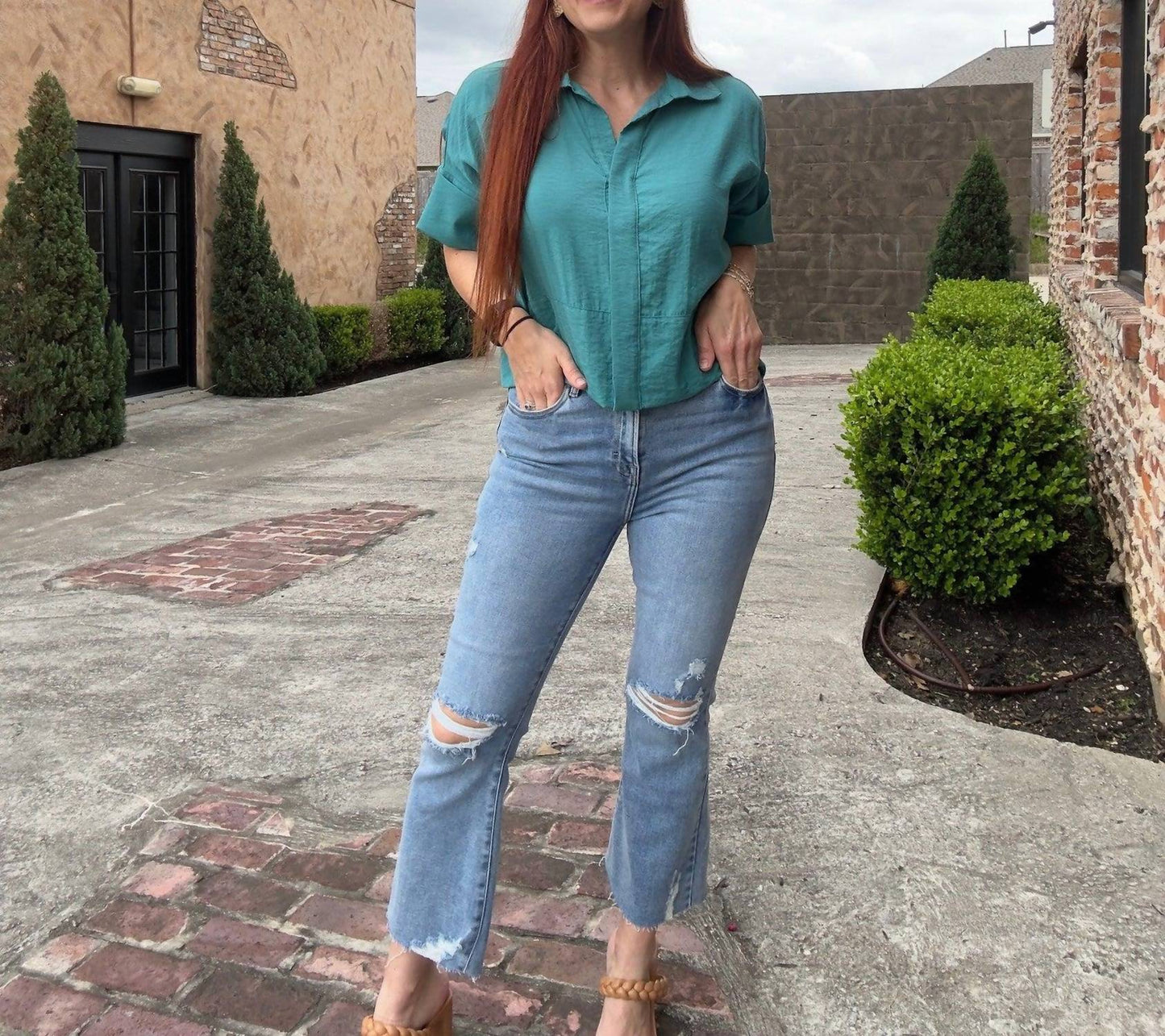 Hidden - Happi Crop Flare Jeans