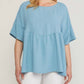 Entro - Round Neck Babydoll Top