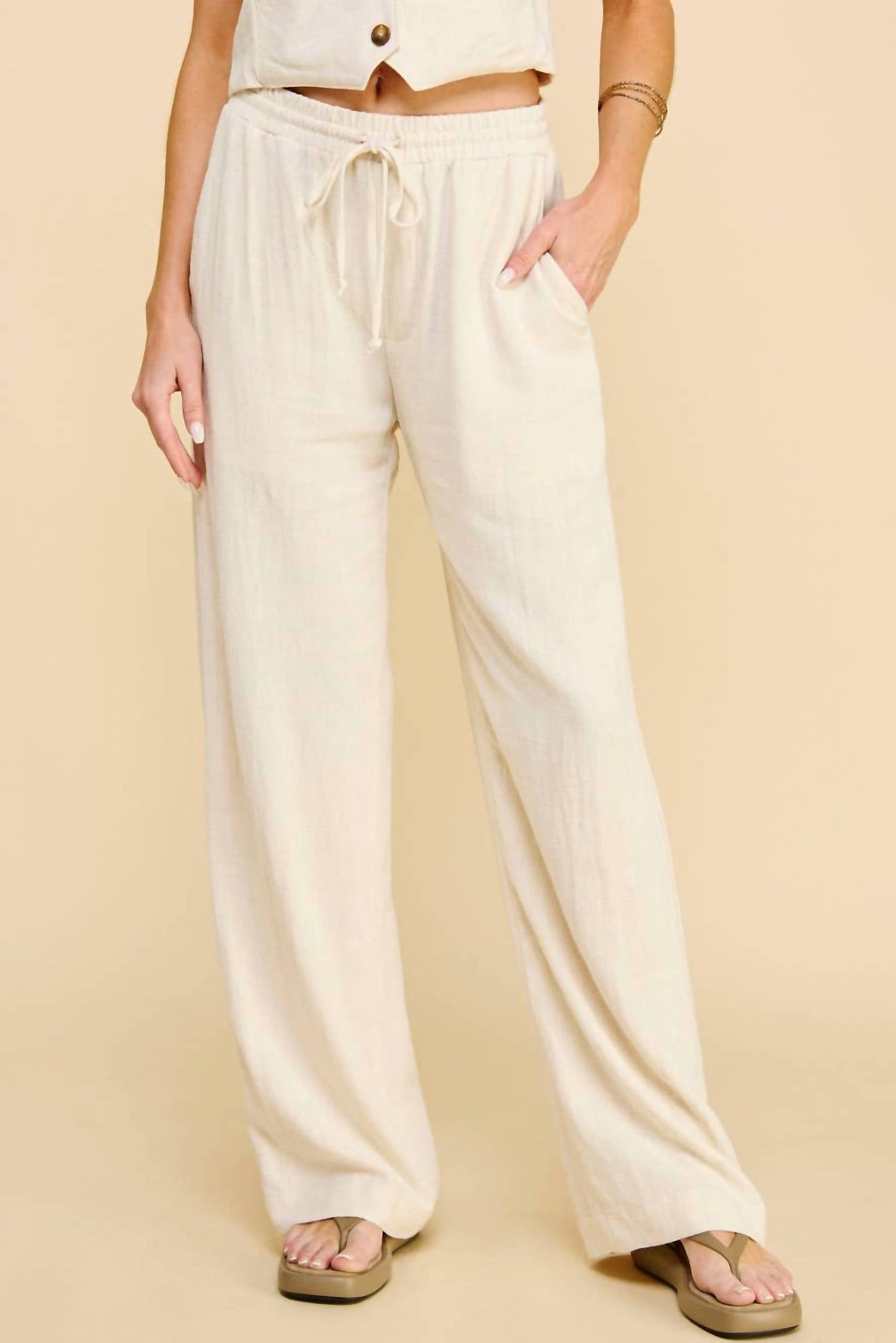 If She Loves - Evergreen Linen Pant