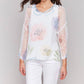 Charlie B - Printed Fishnet Crochet Sweater