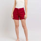 Judy Blue - High Waist Tummy Control Garment Heart Shaped Pocket Trouser Denim Short
