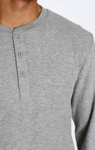 Jachs New York - Brushed Waffle Long Sleeve Henley