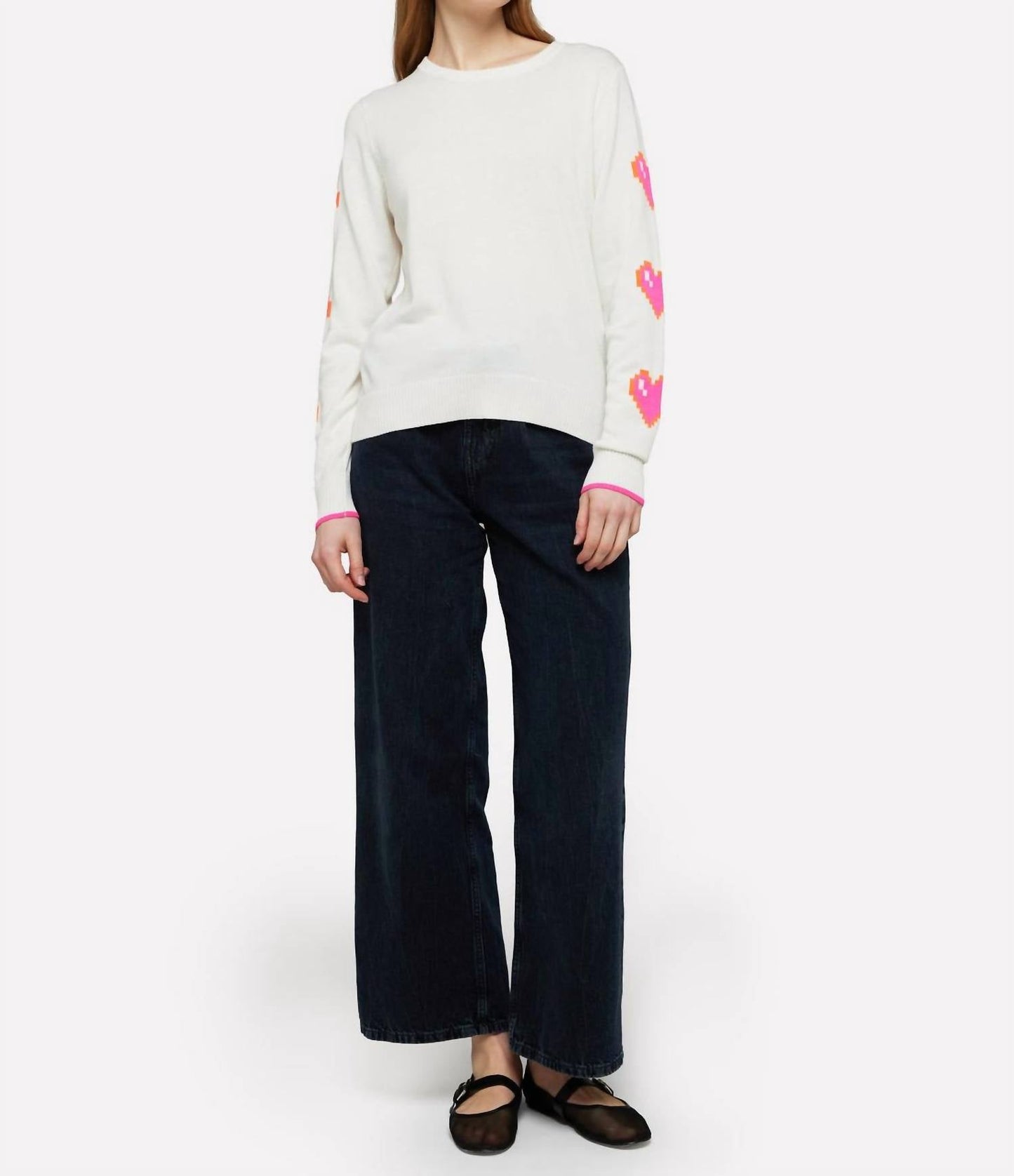 Brodie Cashmere - Heart Sleeve Crew Top