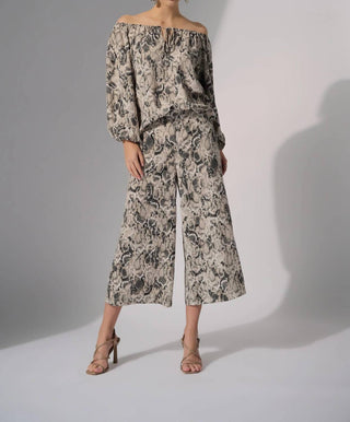 Joseph Ribkoff - Snakeskin Print Off-shoulder Top