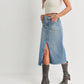 Just Black Denim - Goldie Utility Pocket Midi Skirt