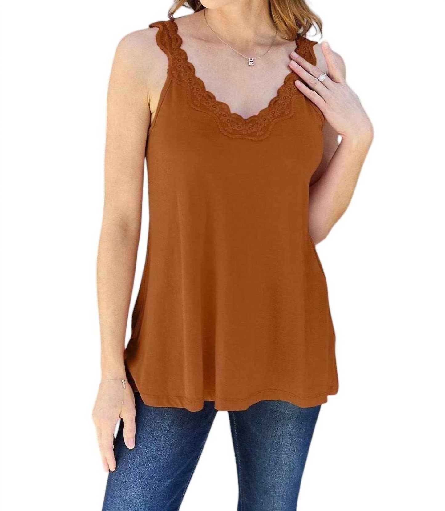 Basic Bae - Effortless Elegance Lace V-Neck Cami