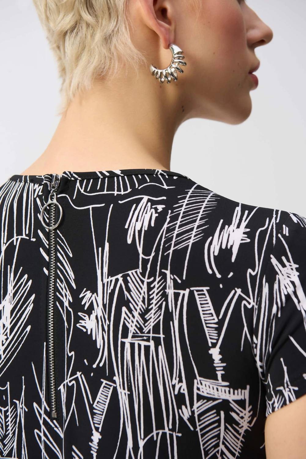 Joseph Ribkoff - Sketch Print Short Sleeve Dress