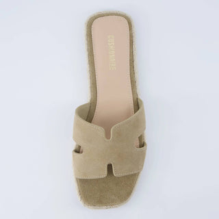 Cushionaire - Women’s Avocado Espadrille Slide Sandal