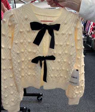 &Merci - Carly Bow Tie Sweater