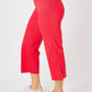 Judy Blue - High Waist Garment Dyed Tummy Control Wide Leg Cropped Jeans