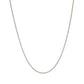 14k White Gold Round Wheat Chain 1.0mm