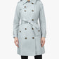 London Fog - Double Breasted Hooded Trench Coat With Waist Belt