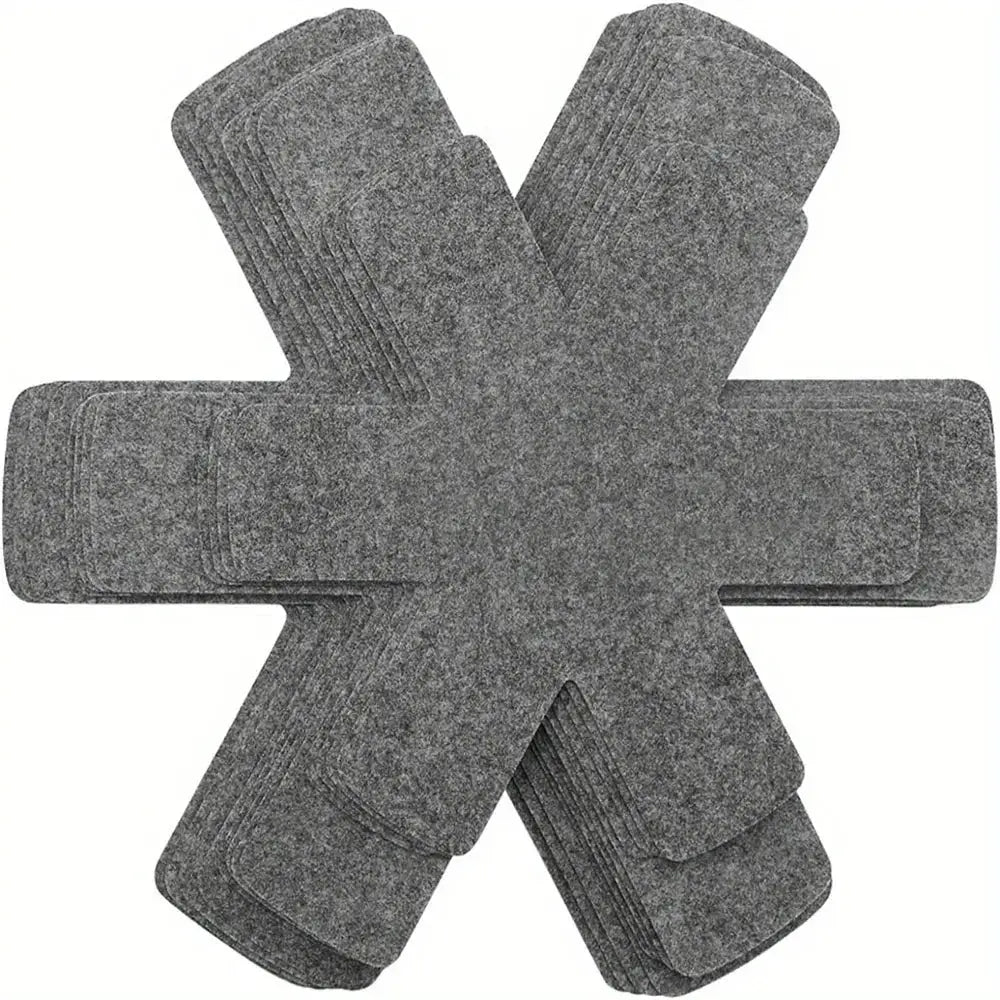 12 Piece Multi Size Felt Pot and Pan Protectors for Stacking