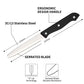 12 Piece Carbon Steel Kitchen Knife Set with Abs Handles