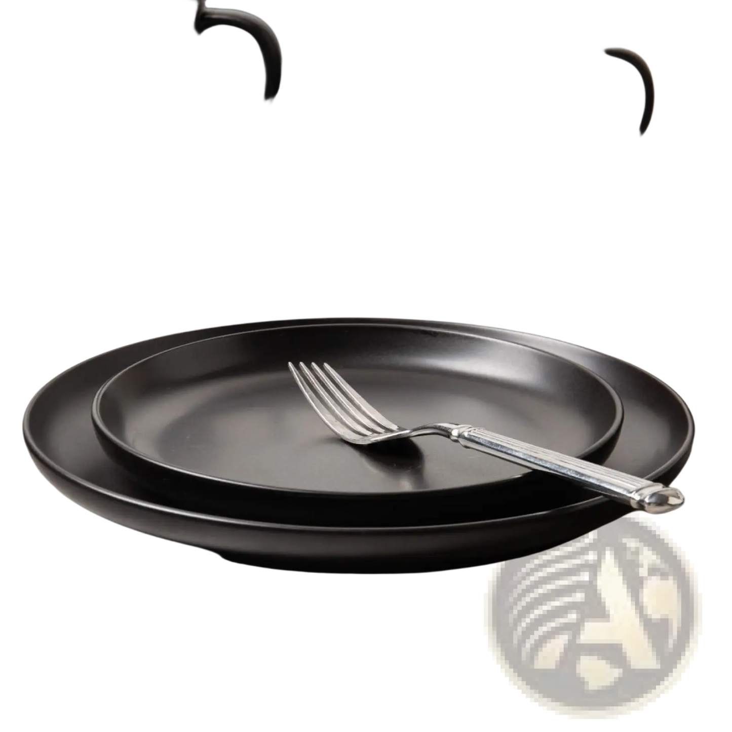 12-piece Matte Black Stoneware Dinnerware Set for 3