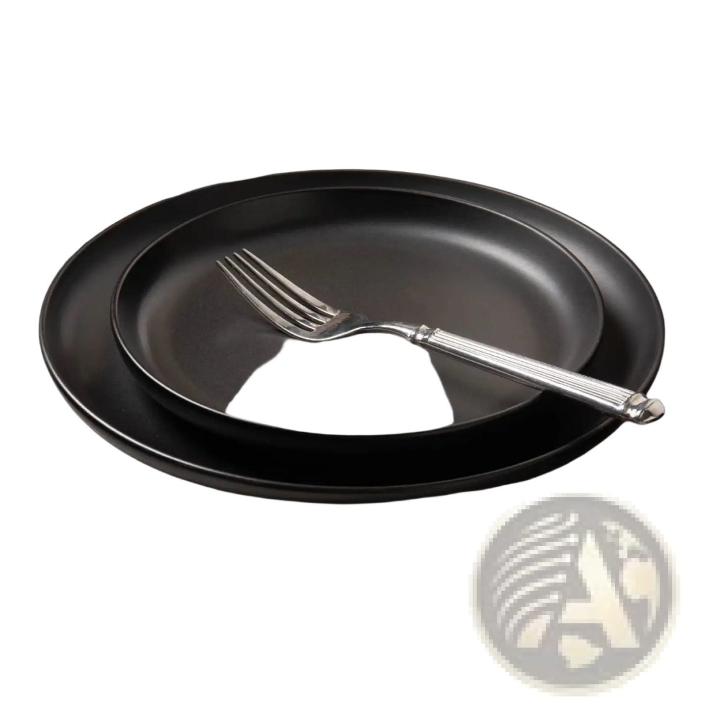 12-piece Matte Black Stoneware Dinnerware Set for 3