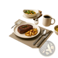 12 Piece Stoneware Dinnerware Set with Mugs for 3