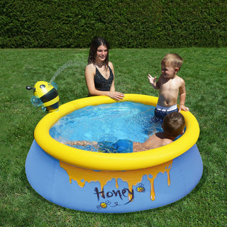 JLeisure 5' x 16.5" Bee Spray Inflatable Above Ground Kid Swimming Pool (2 Pack)
