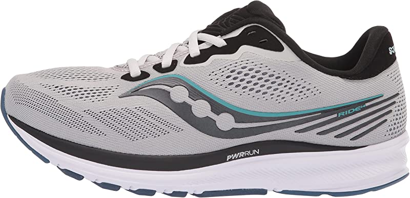 Saucony Men's Ride 14 Running Shoes Fog/Black/Storm