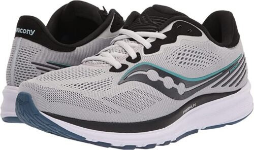 Saucony Men's Ride 14 Running Shoes Fog/Black/Storm