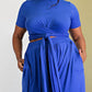 The Curve La - Plus Size Wrap Around Short Sleeve Top And Pants Set