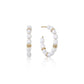 Eklexic - Women's Pearl Beaded Huggie Hoops