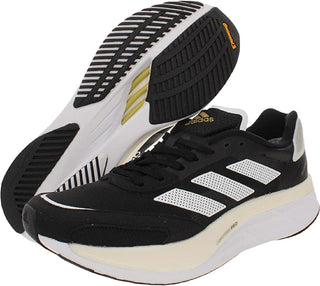 Adidas Men's Adizero Boston 10 Running Shoes Black/White/Gold