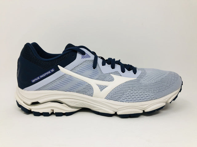 Mizuno Women's Wave Inspire 16 Running Shoes Arctic Ice/Snow White Blue Size 7 B(M) Us